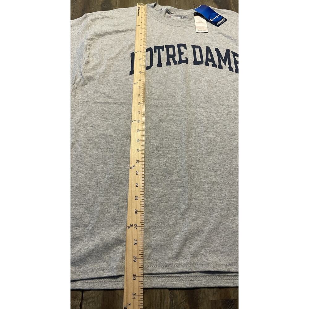 Notre Dame Fighting Irish Champion Spell Out T-Shirt (XL) New w/ Tags! Gray - Picture 9 of 10